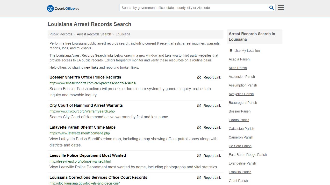 Arrest Records Search - Louisiana (Arrests & Mugshots)